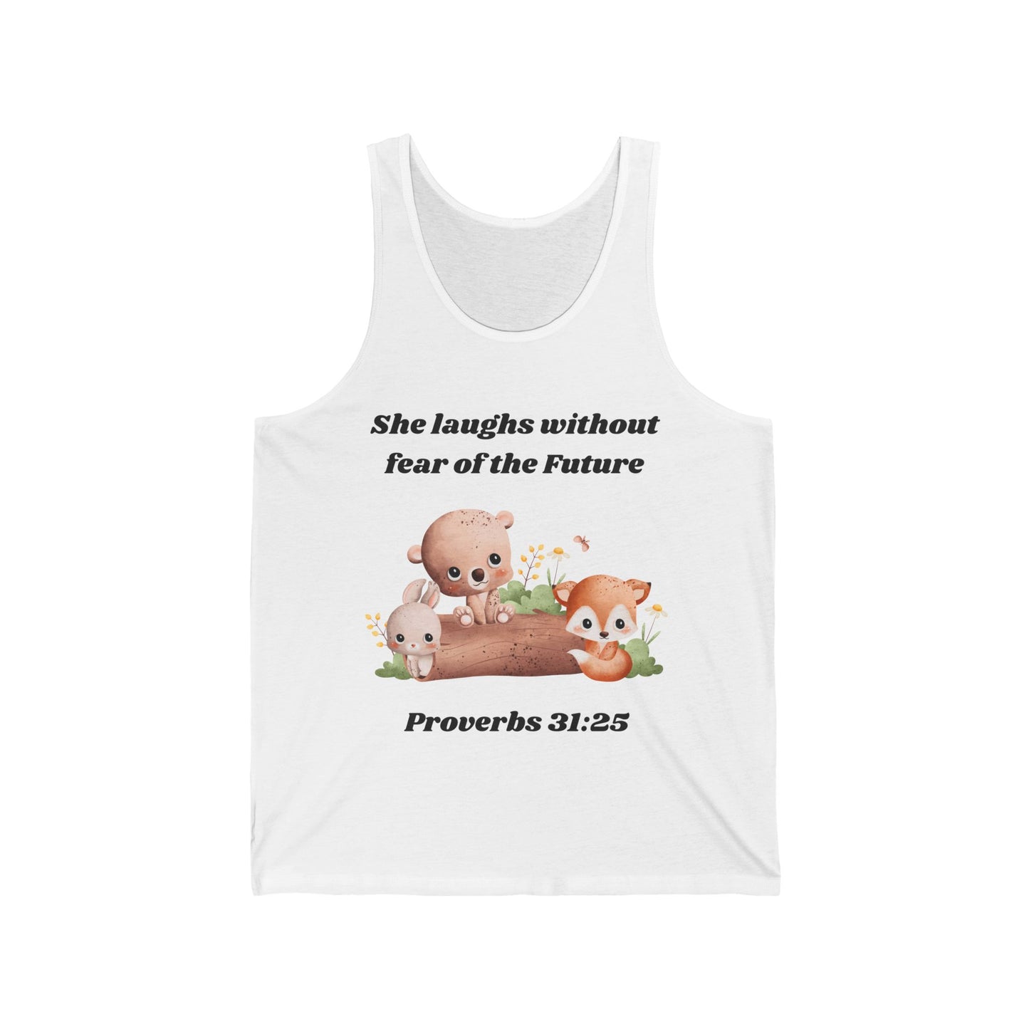 She Laughs Without Fear Of The Future Jersey Tank