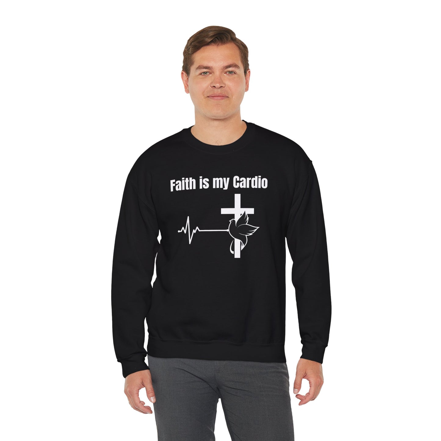 Men's Sweatshirt - Faith Is My Cardio