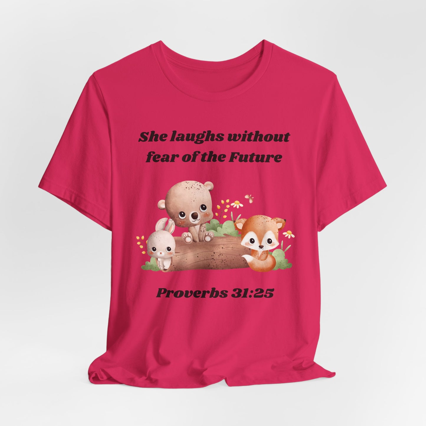 She Laughs Without Fear Of The Future Jersey Short Sleeve Tee