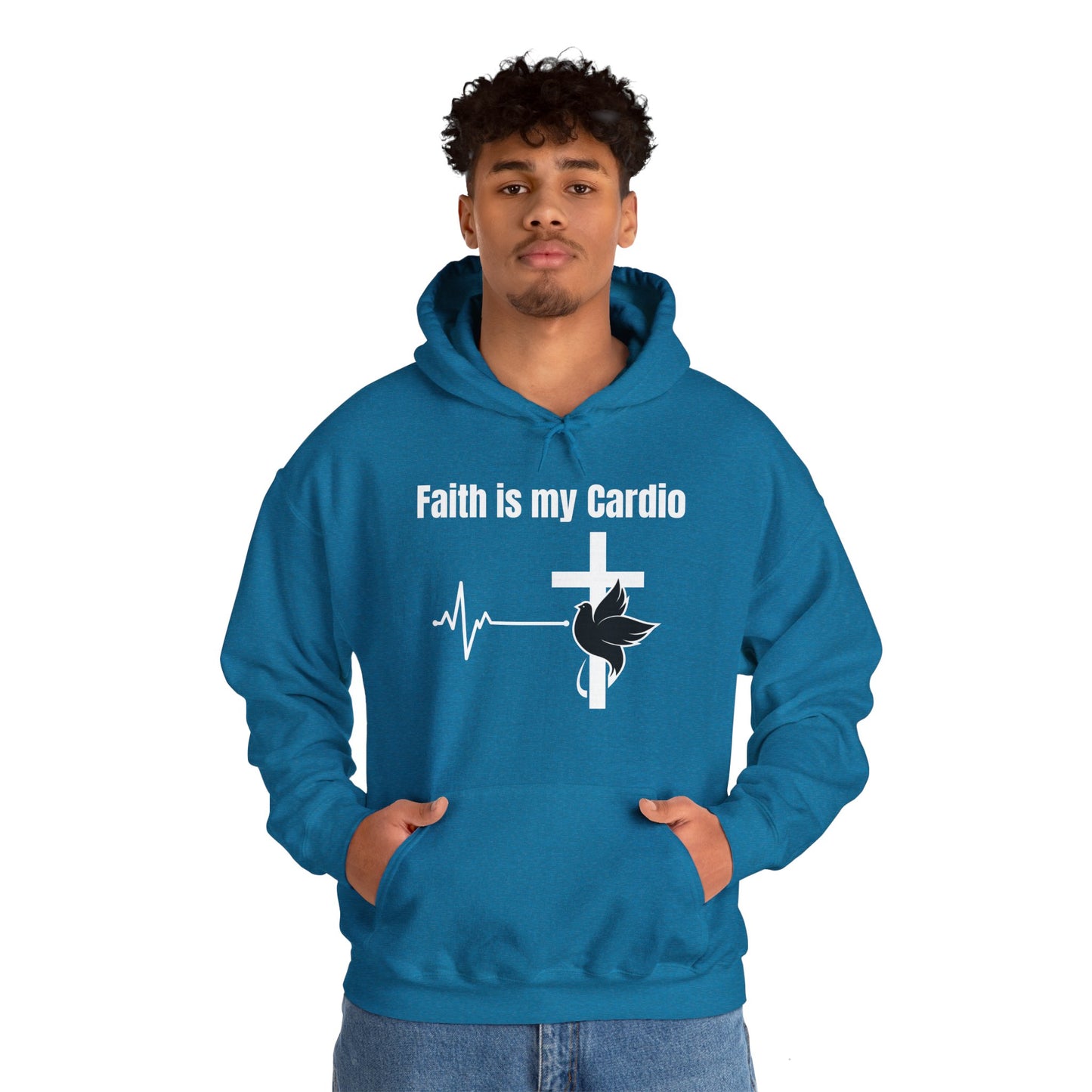 Faith Is My Cardio Heavy Blend™ Hooded Sweatshirt