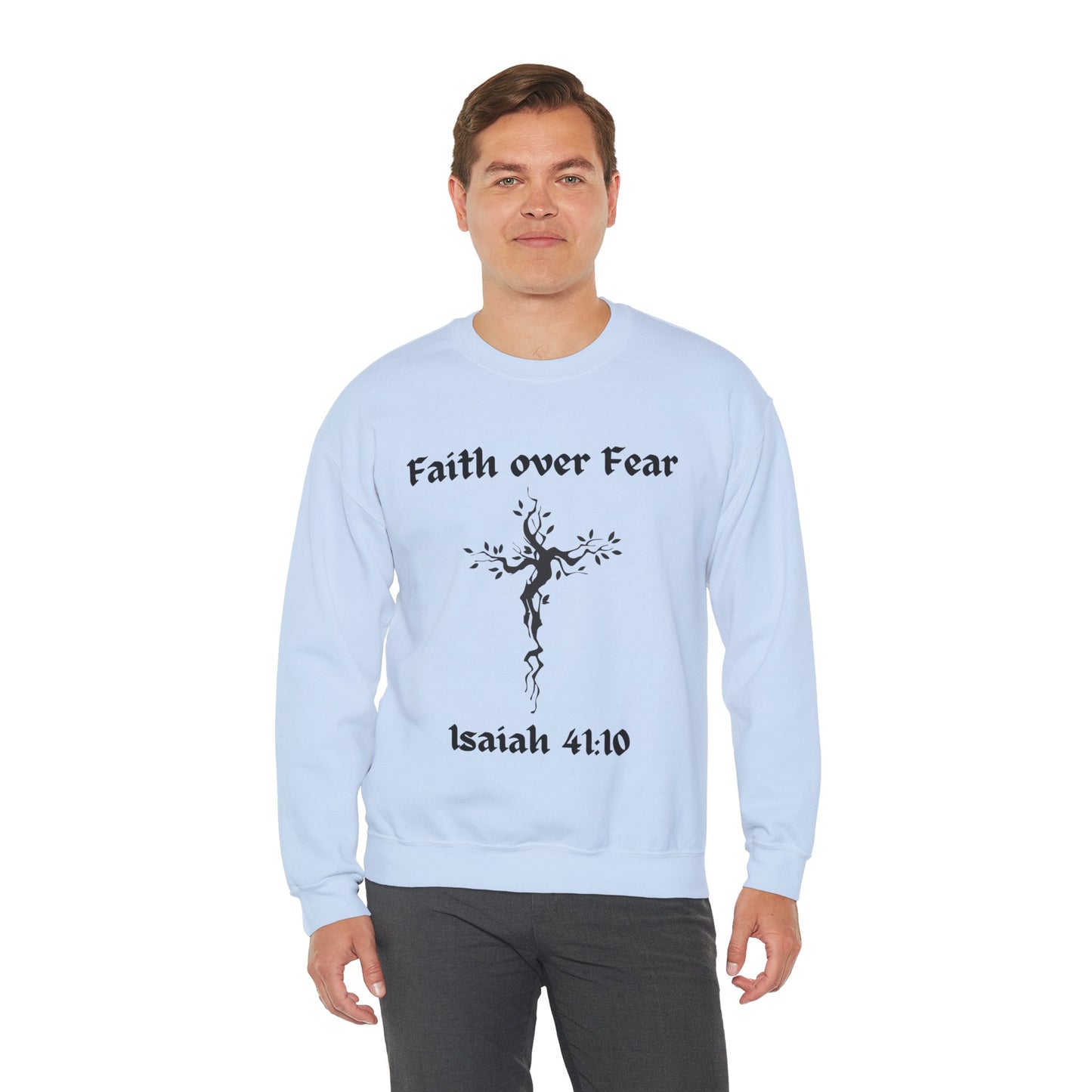 Faith over Fear Heavy Blend™ Crewneck Sweatshirt