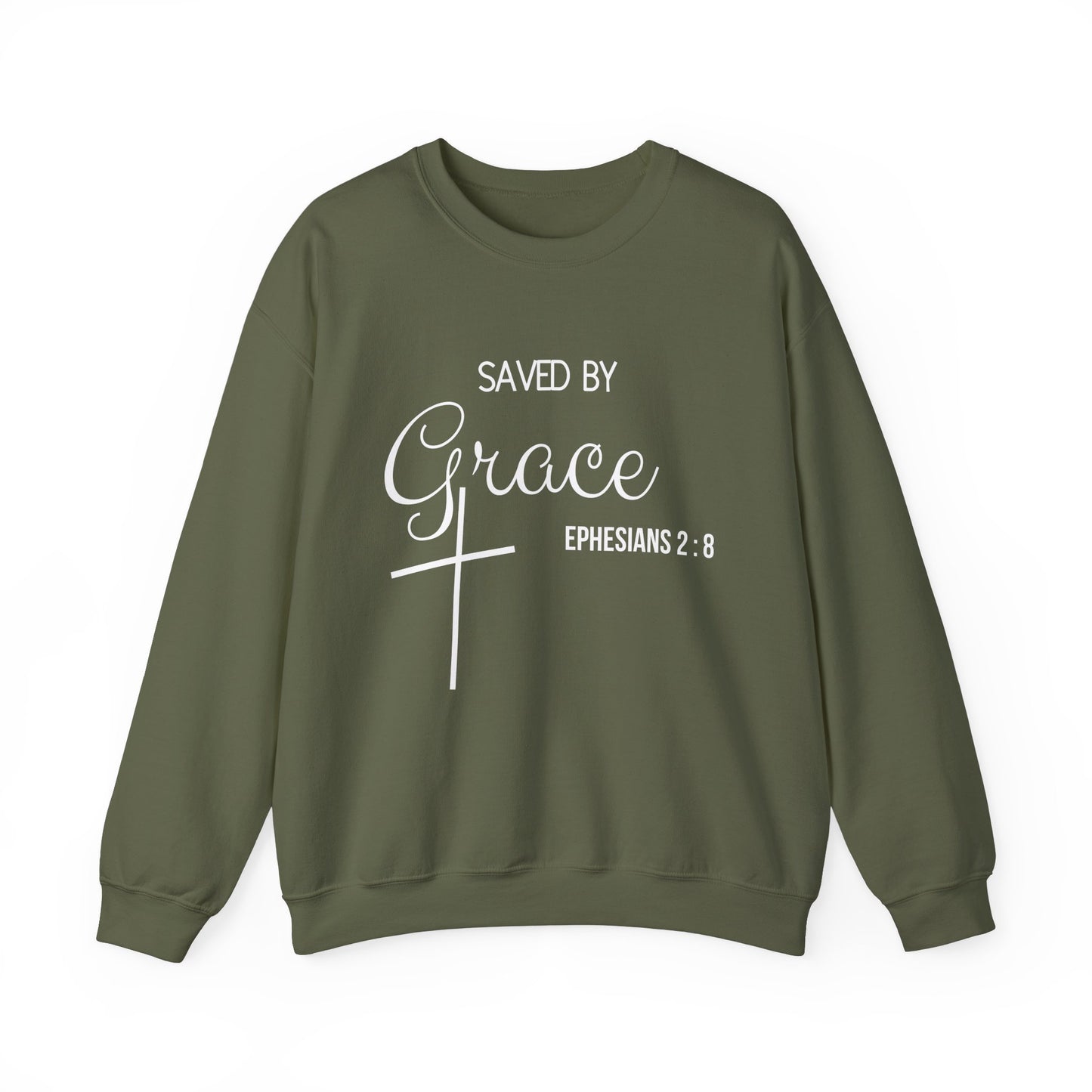 Saved By Grace Men's Heavy Blend™ Crewneck Sweatshirt