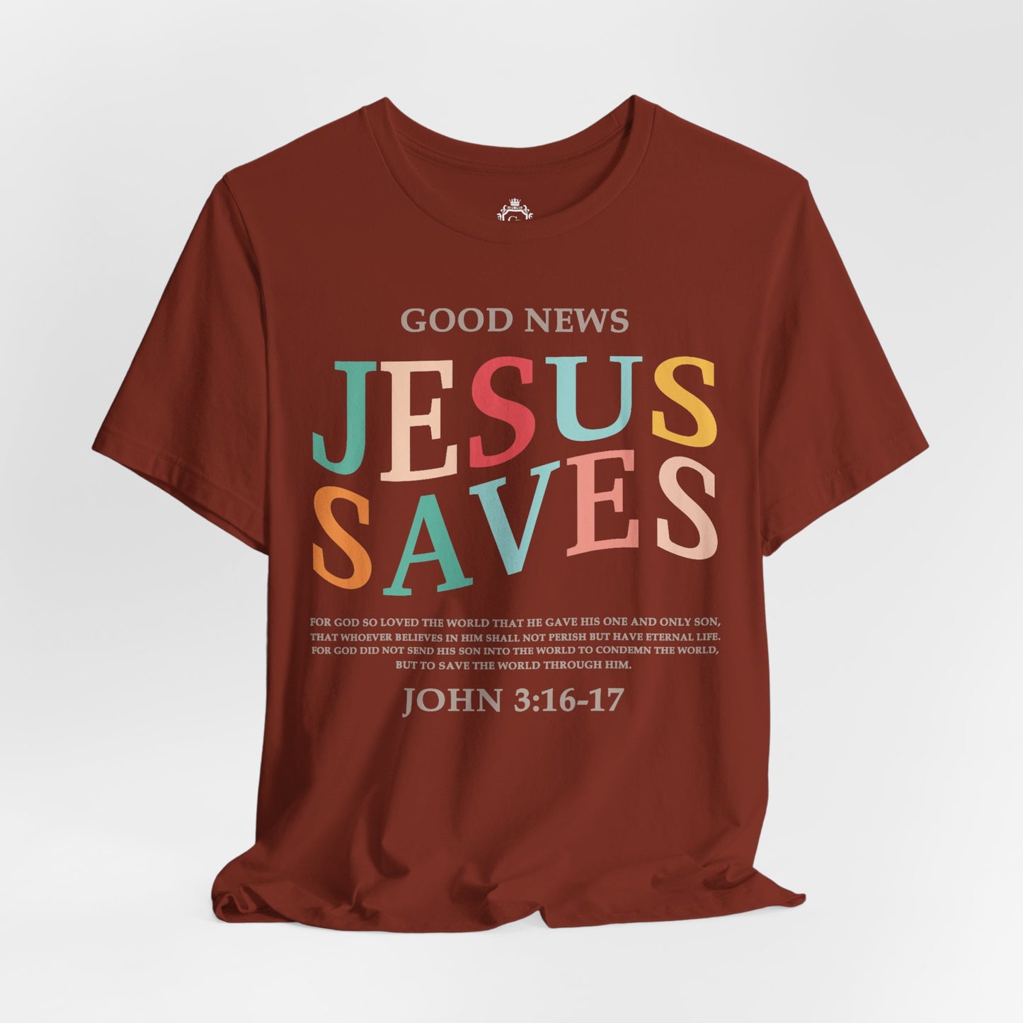 Jesus Saves Jersey Short Sleeve Tee