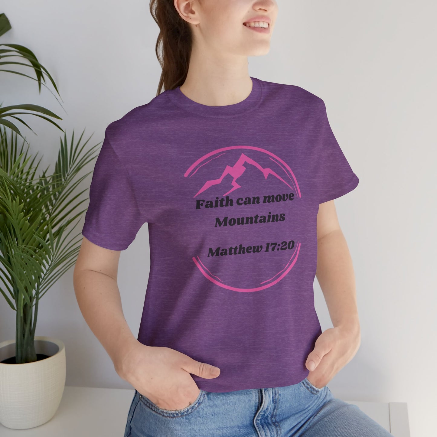 Faith Can Move Mountains Jersey Short Sleeve Tee