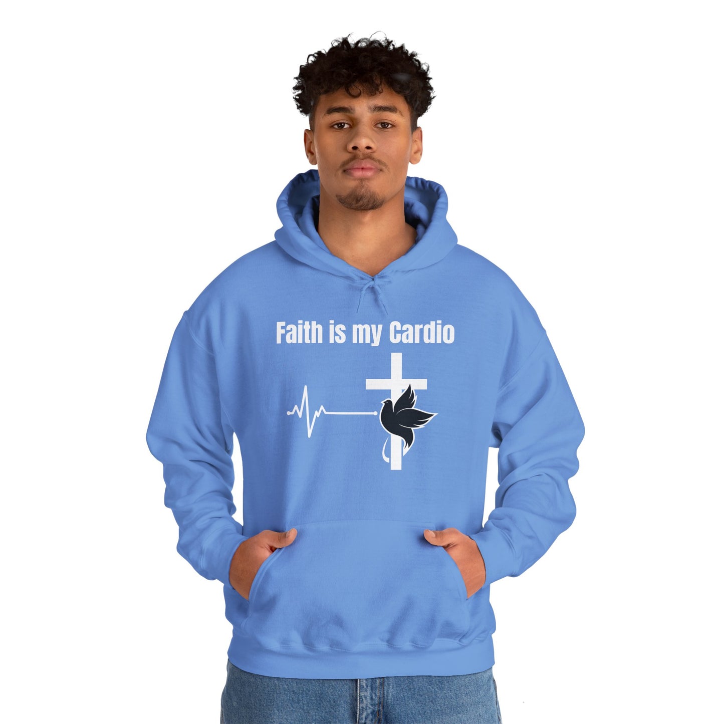 Faith Is My Cardio Heavy Blend™ Hooded Sweatshirt