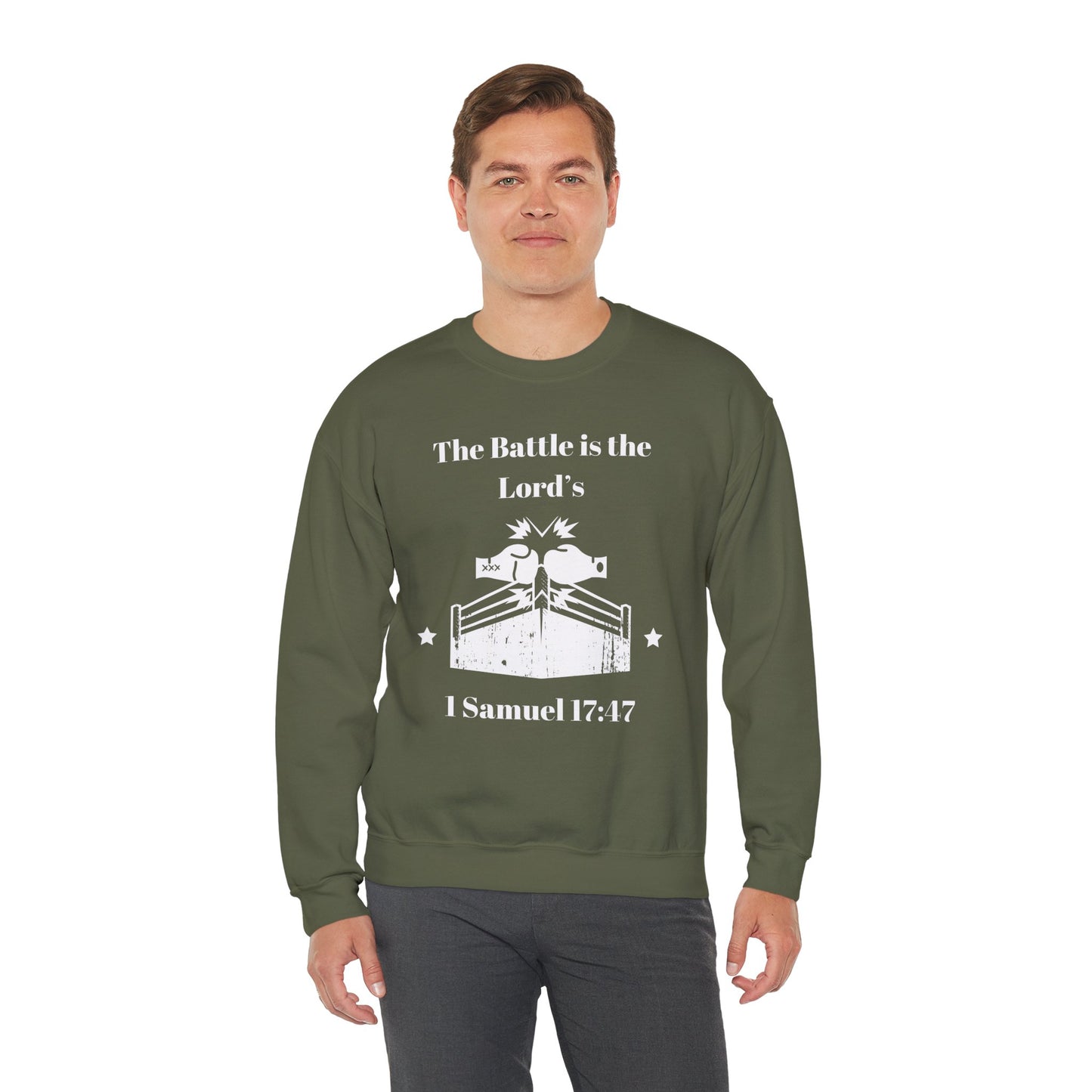 Men's Sweatshirt - The Battle Is The Lord's
