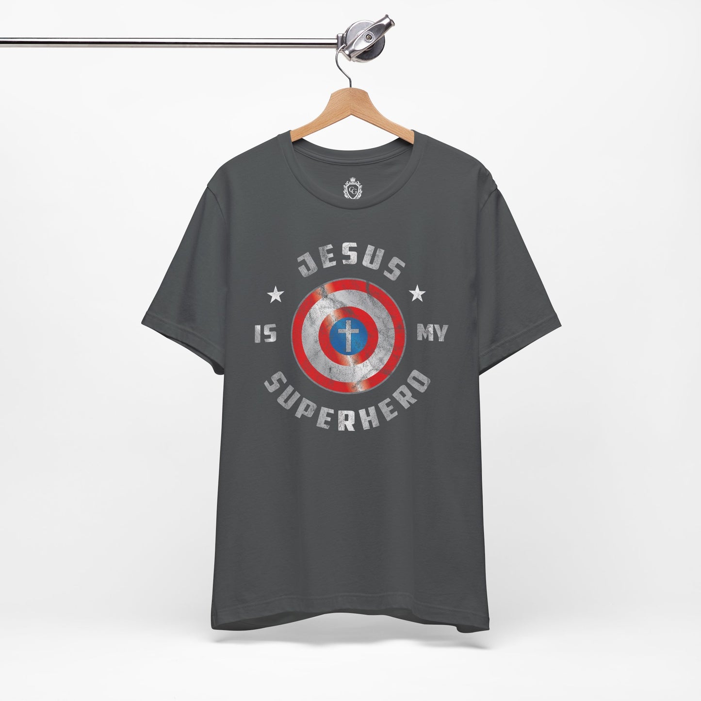 Jesus Is My Super Hero Jersey Short Sleeve Tee