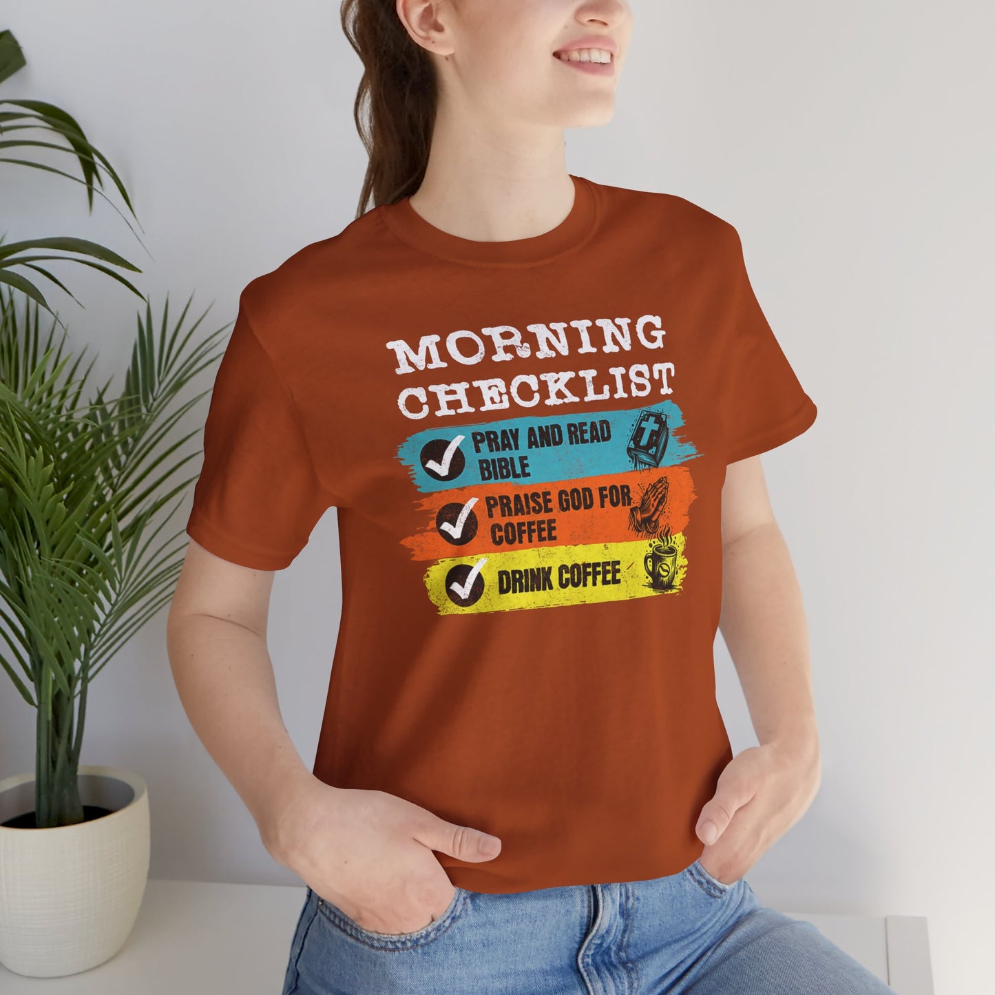 Morning Checklist Jersey Short Sleeve Tee