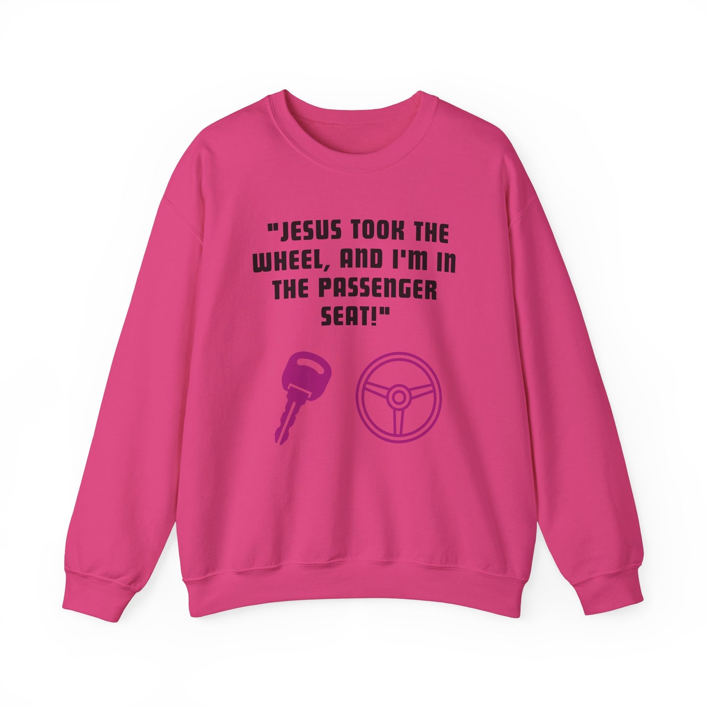 Jesus Took The Wheel Heavy Blend™ Crewneck Sweatshirt