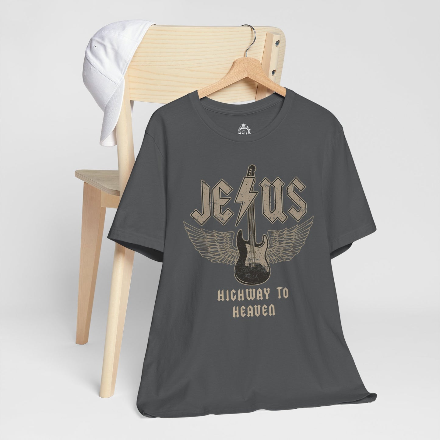 Jesus Highway To Heaven Jersey Short Sleeve Tee