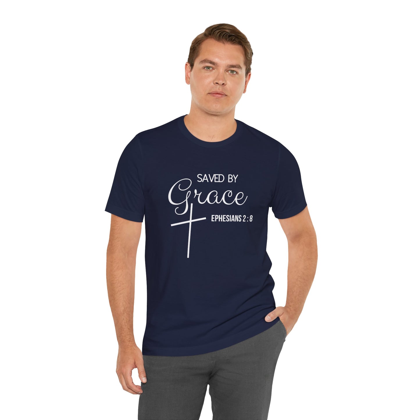 Saved By Grace Jersey Short Sleeve Tee