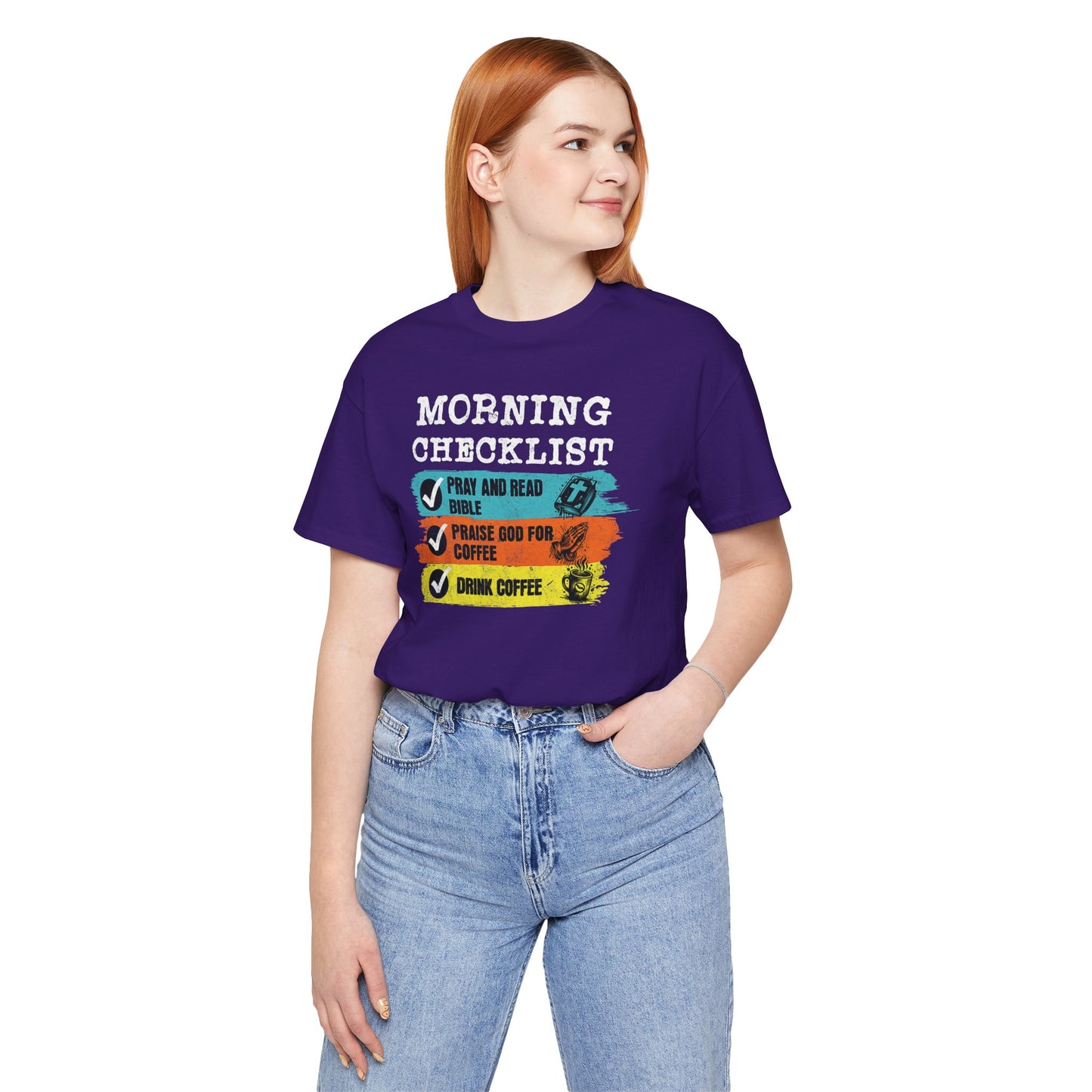 Morning Checklist Jersey Short Sleeve Tee