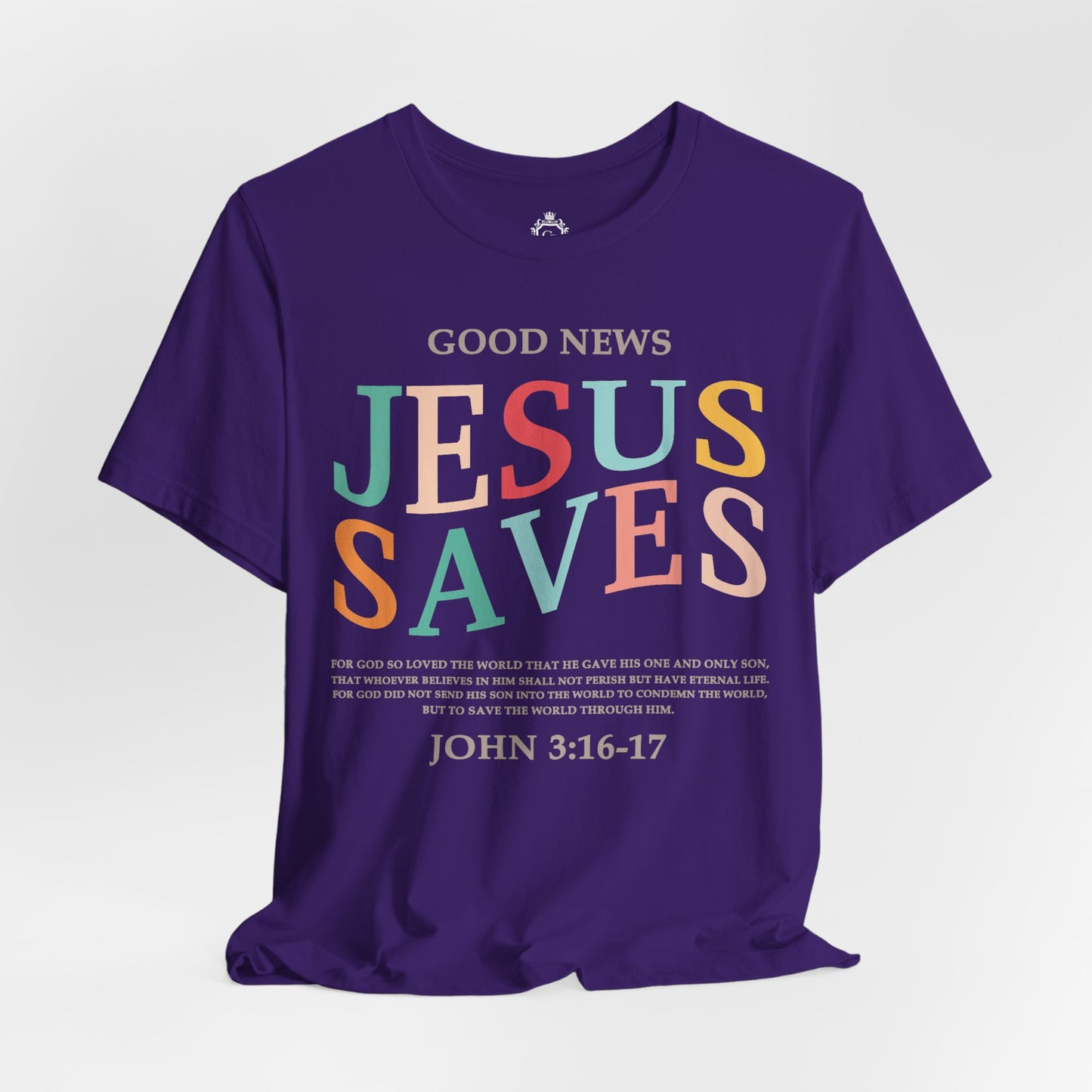 Jesus Saves Jersey Short Sleeve Tee