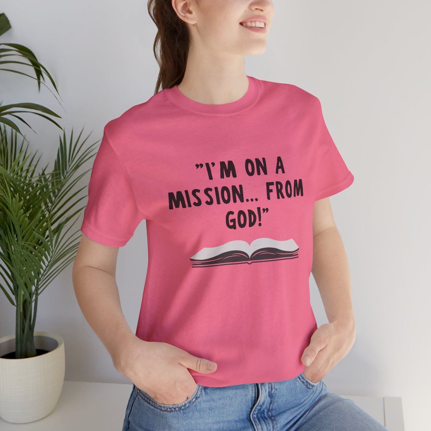 I'm On A Mission From God Jersey Short Sleeve Tee