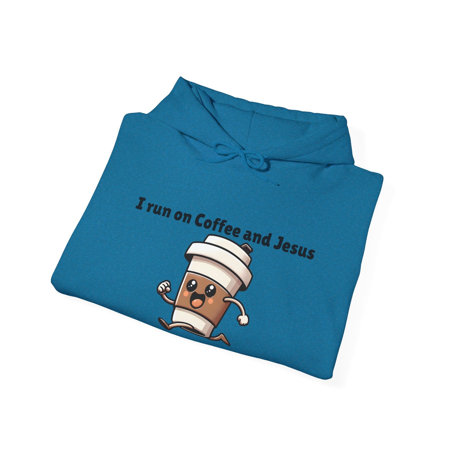 I Run On Coffee And Jesus Heavy Blend™ Hooded Sweatshirt