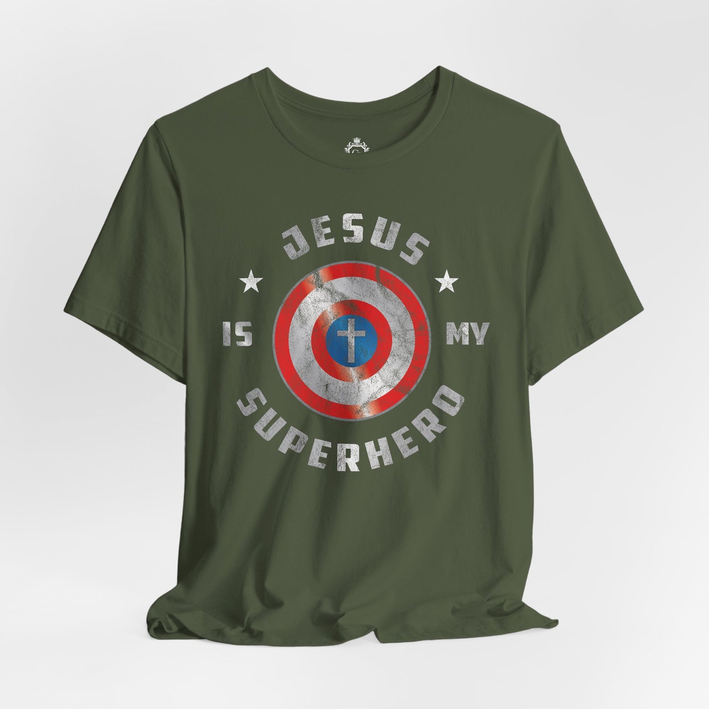 Jesus Is My Super Hero Jersey Short Sleeve Tee
