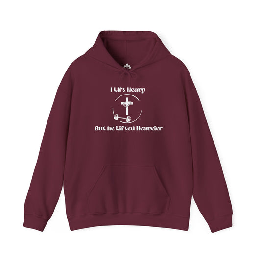 Heavy Blend Hoodie - I Lift But He Lifted Heavier