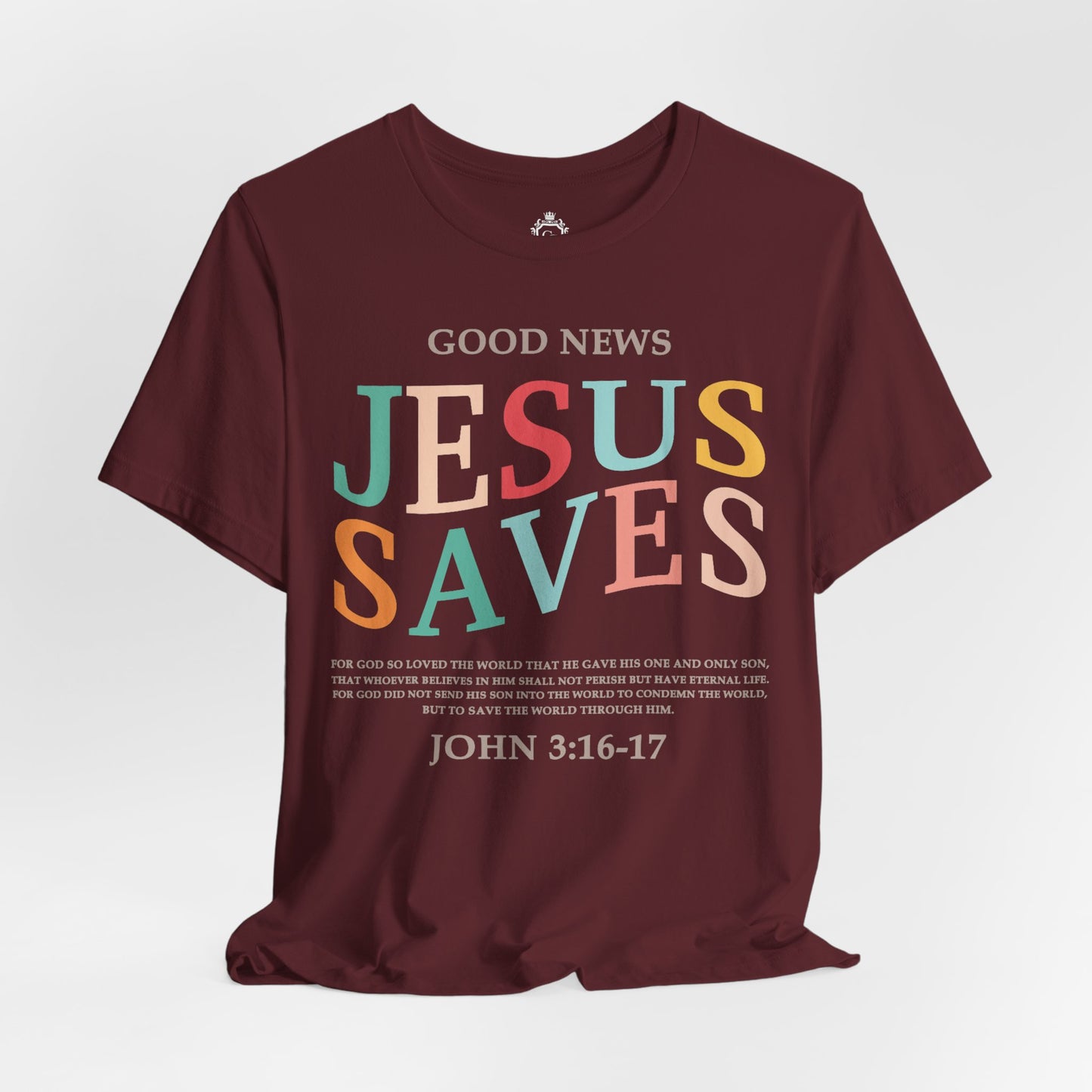 Jesus Saves Jersey Short Sleeve Tee