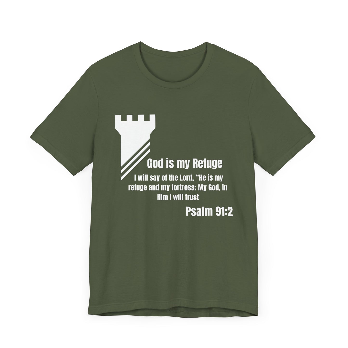 God Is My Refuge Jersey Short Sleeve Tee