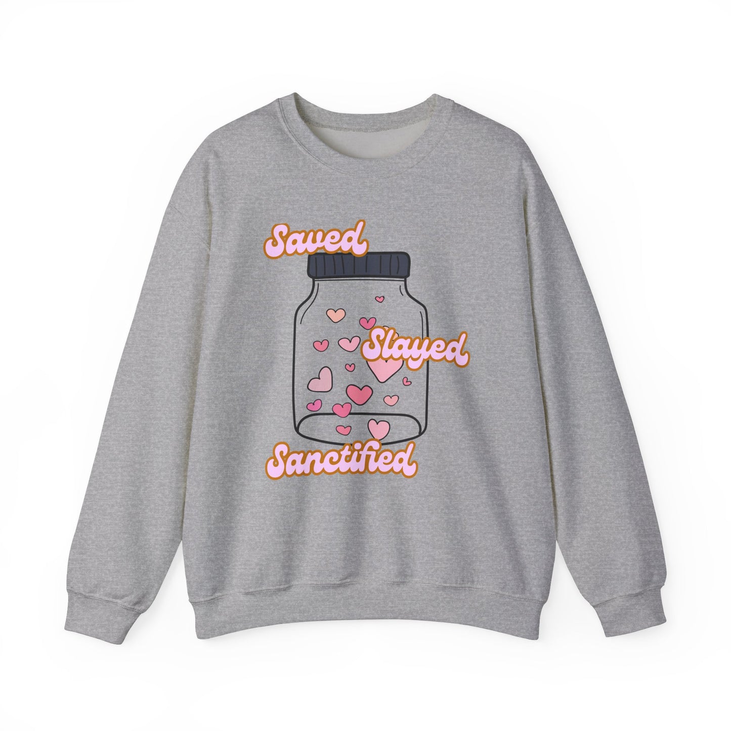 Saved Slayed Sanctified Heavy Blend™ Crewneck Sweatshirt