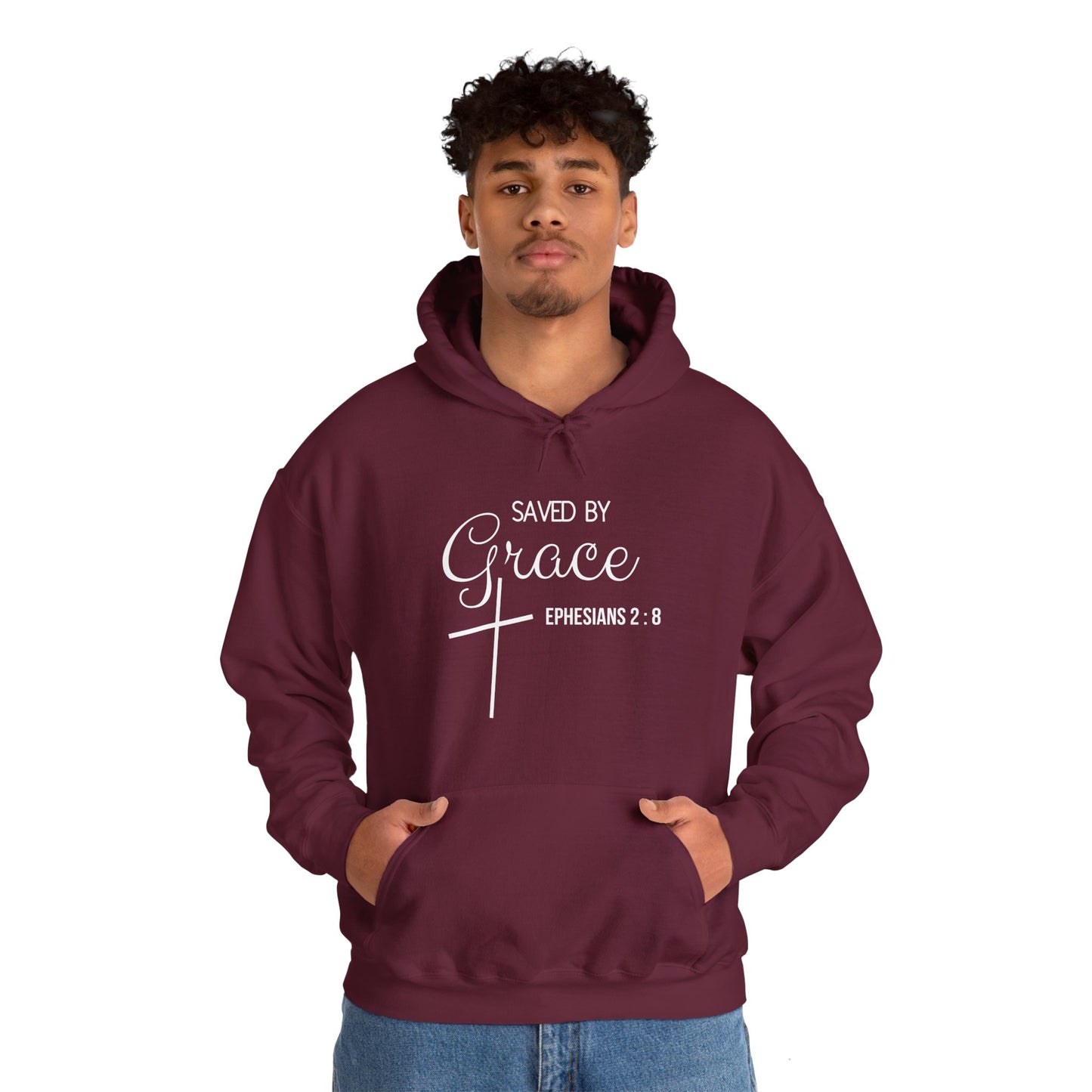 Saved By Grace Heavy Blend™ Hooded Sweatshirt