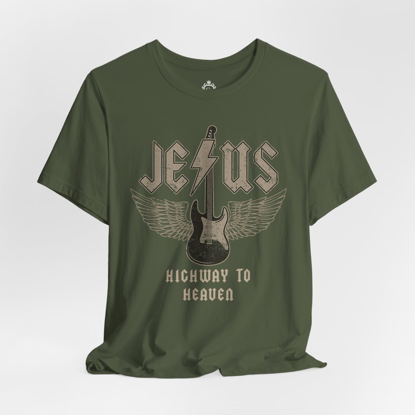 Jesus Highway To Heaven Jersey Short Sleeve Tee