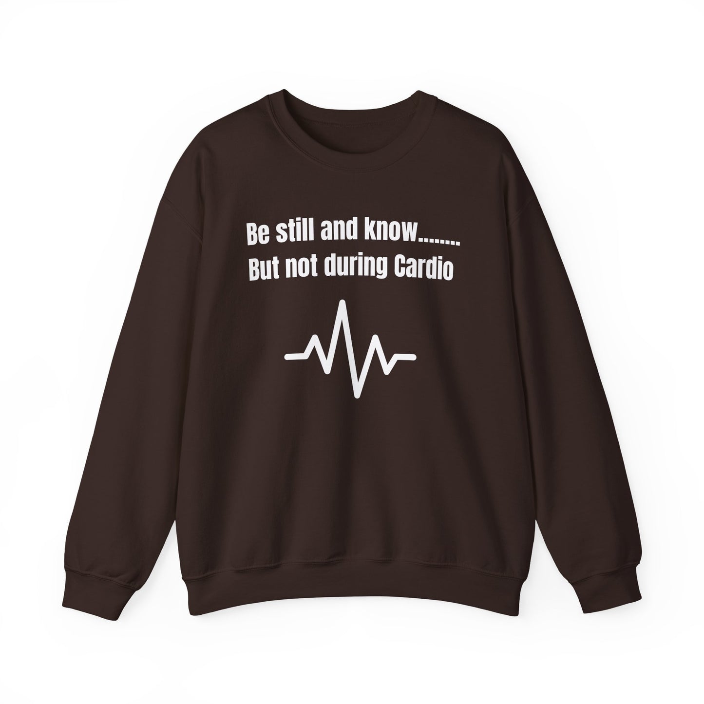 Men's Sweatshirt - Be Still And Know But Not During Cardio