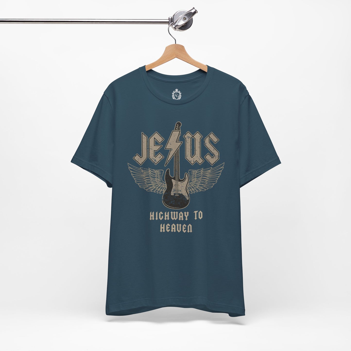 Jesus Highway To Heaven Jersey Short Sleeve Tee