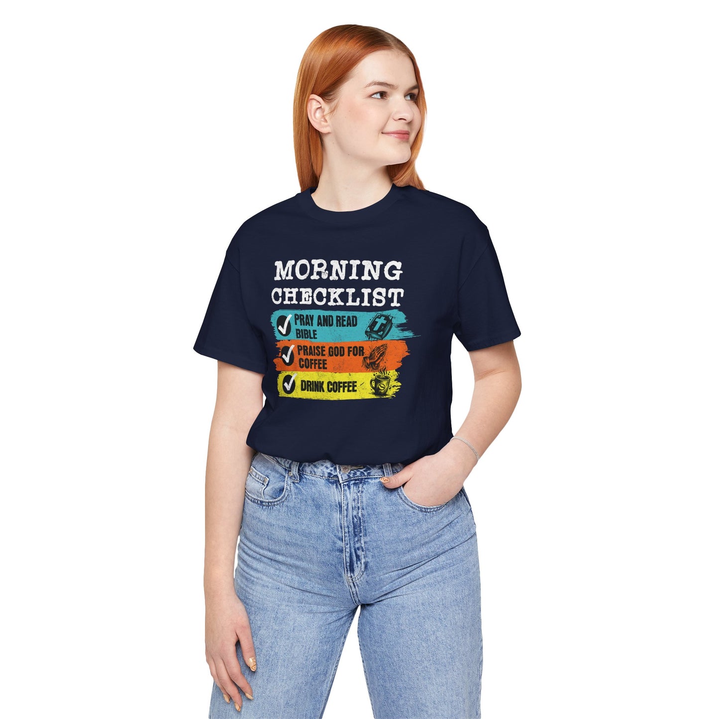 Morning Checklist Jersey Short Sleeve Tee