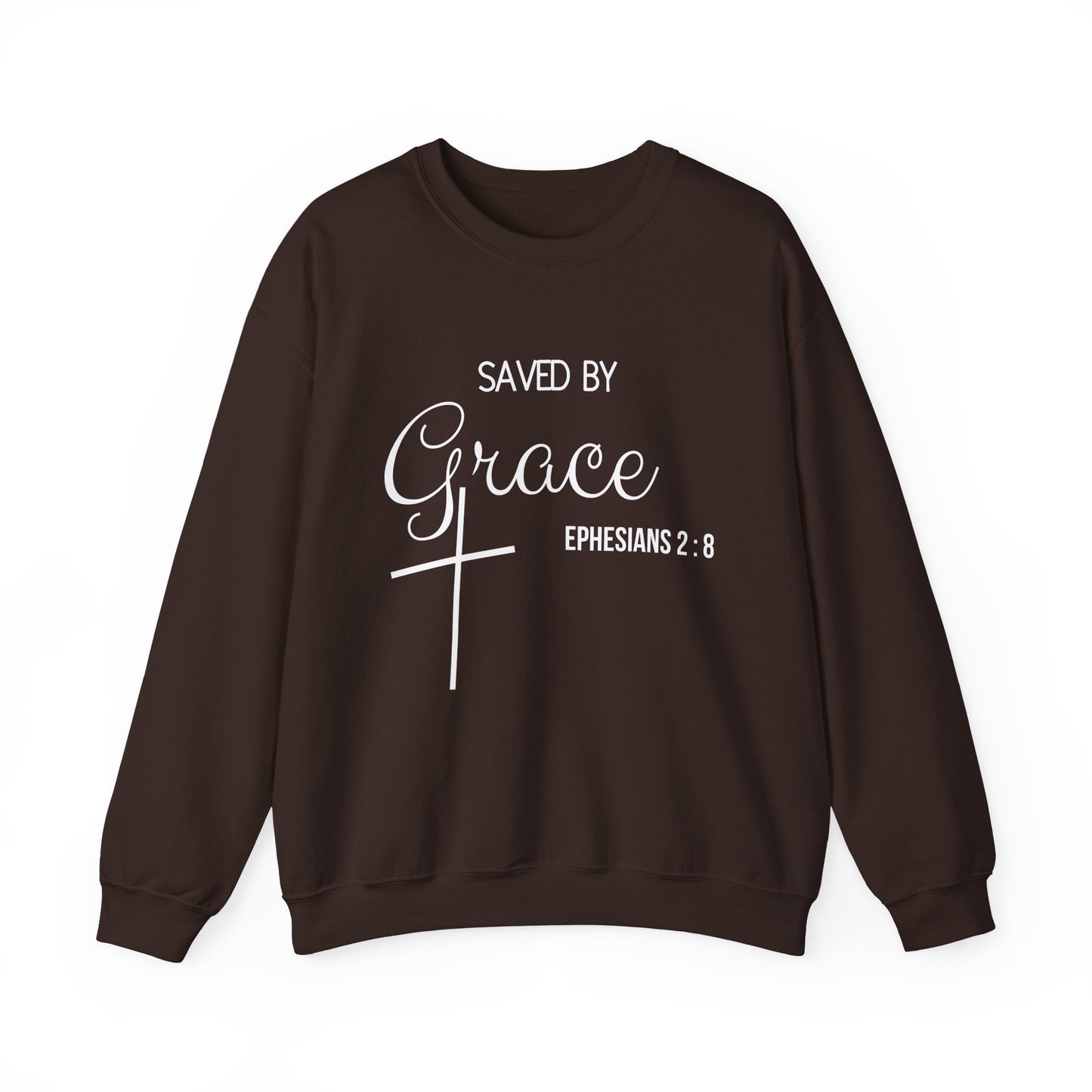 Saved By Grace Men's Heavy Blend™ Crewneck Sweatshirt