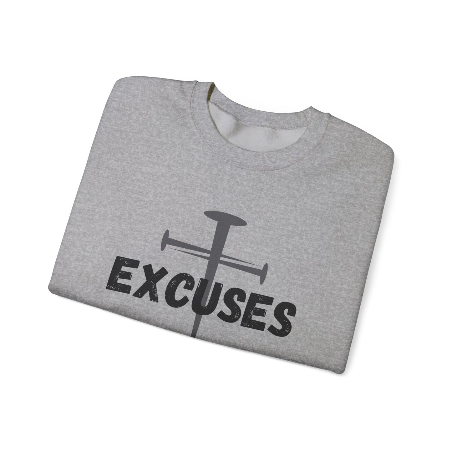 Crucified My Excuses Heavy Blend™ Crewneck Sweatshirt