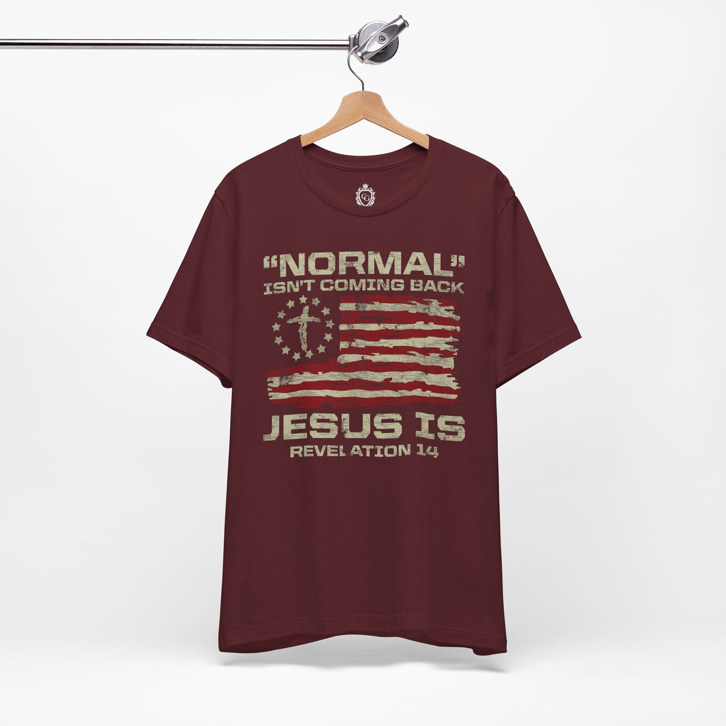 Normal Isn't Coming Back Jesus Is Jersey Short Sleeve Tee