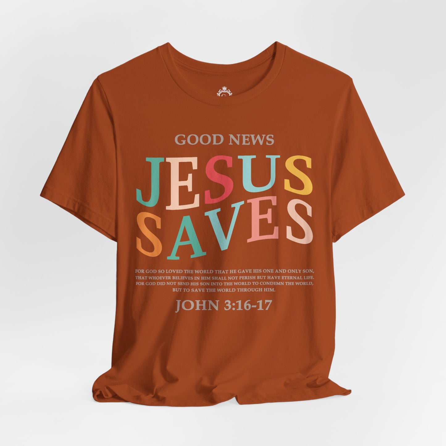 Jesus Saves Jersey Short Sleeve Tee