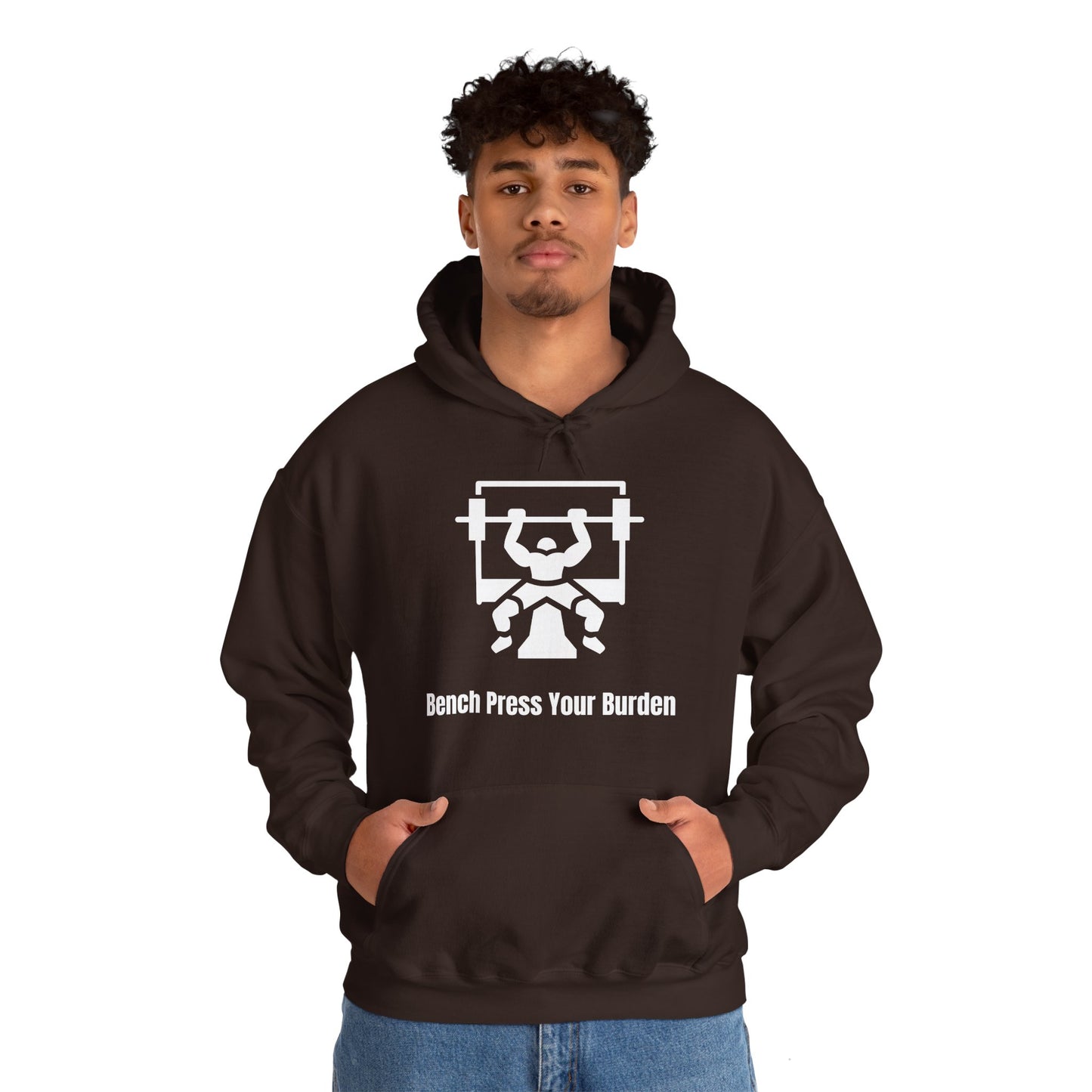 Bench Press Your Burdens Heavy Blend™ Hooded Sweatshirt