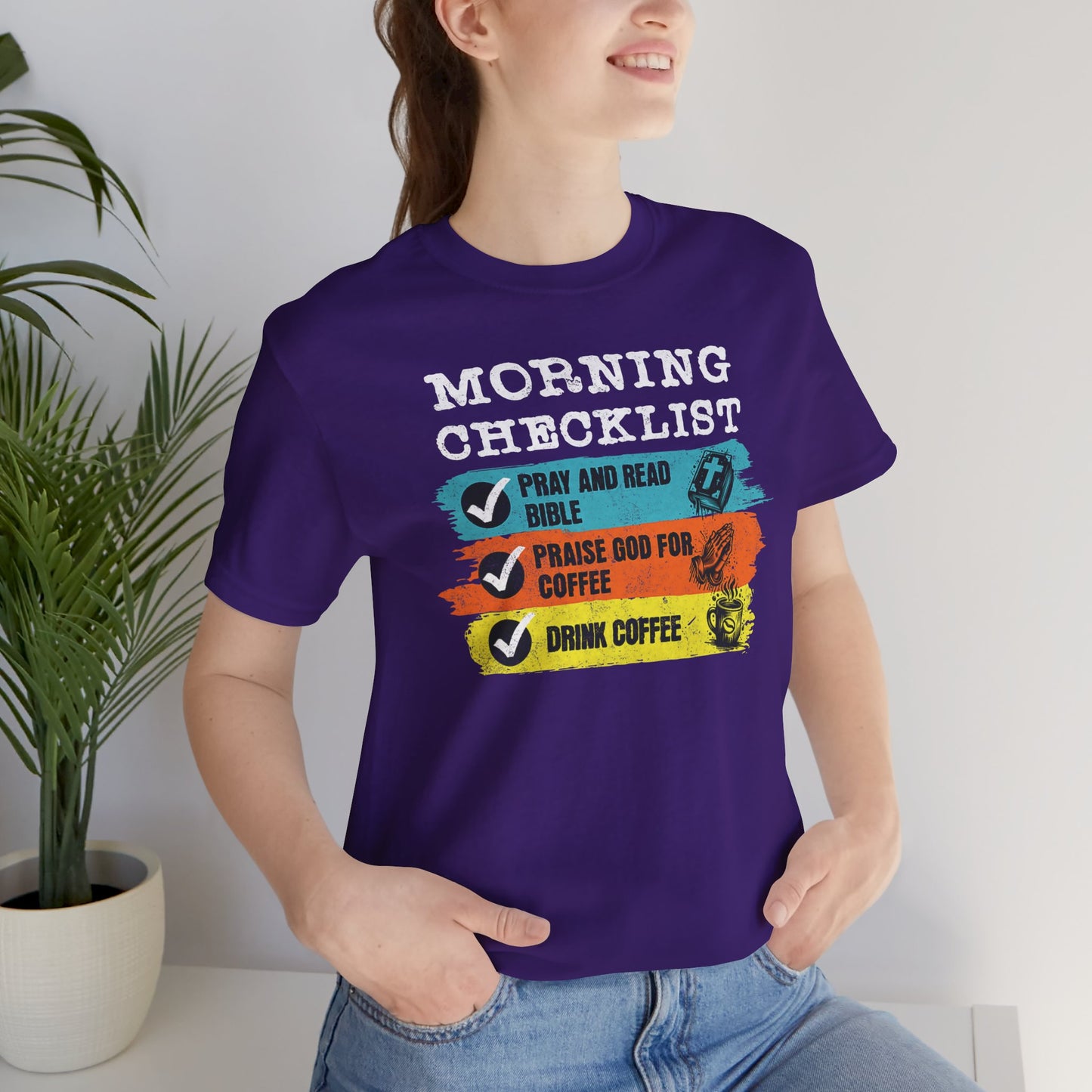 Morning Checklist Jersey Short Sleeve Tee