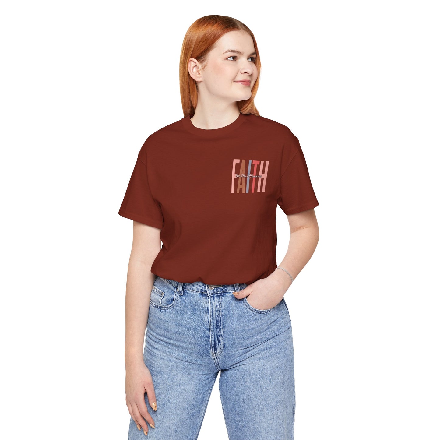 Faith Can Move Mountains Jersey Short Sleeve Tee
