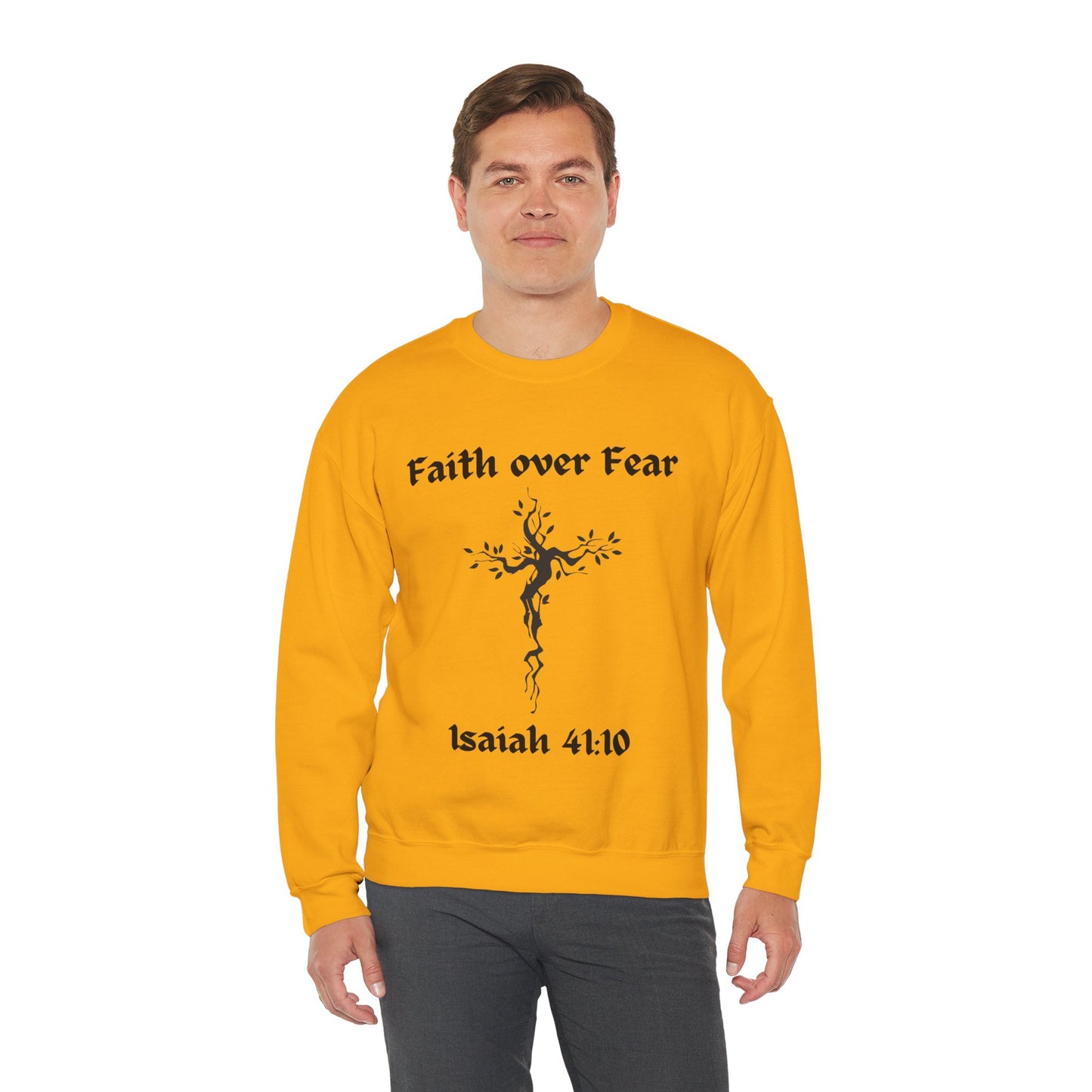 Faith over Fear Heavy Blend™ Crewneck Sweatshirt