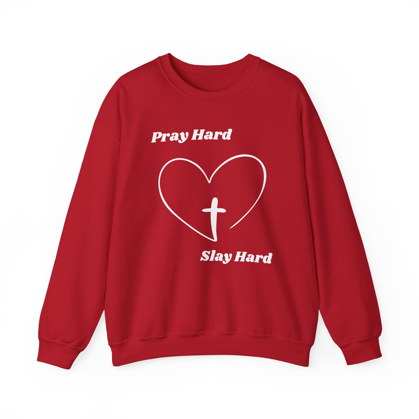 Pray Hard Slay Hard Heavy Blend™ Crewneck Sweatshirt