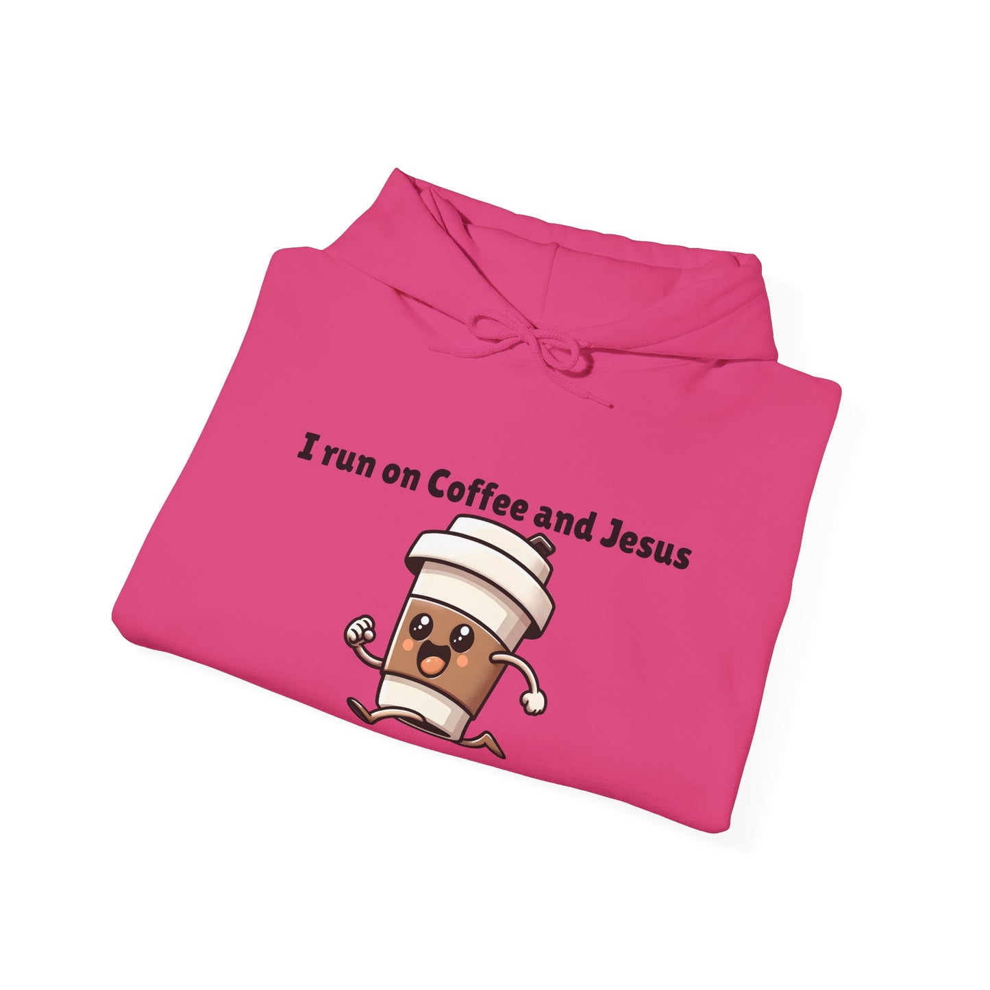 I Run On Coffee And Jesus Heavy Blend™ Hooded Sweatshirt