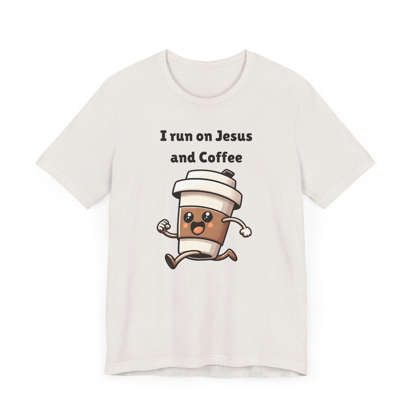 I Run On Jesus And Coffee Jersey Short Sleeve Tee