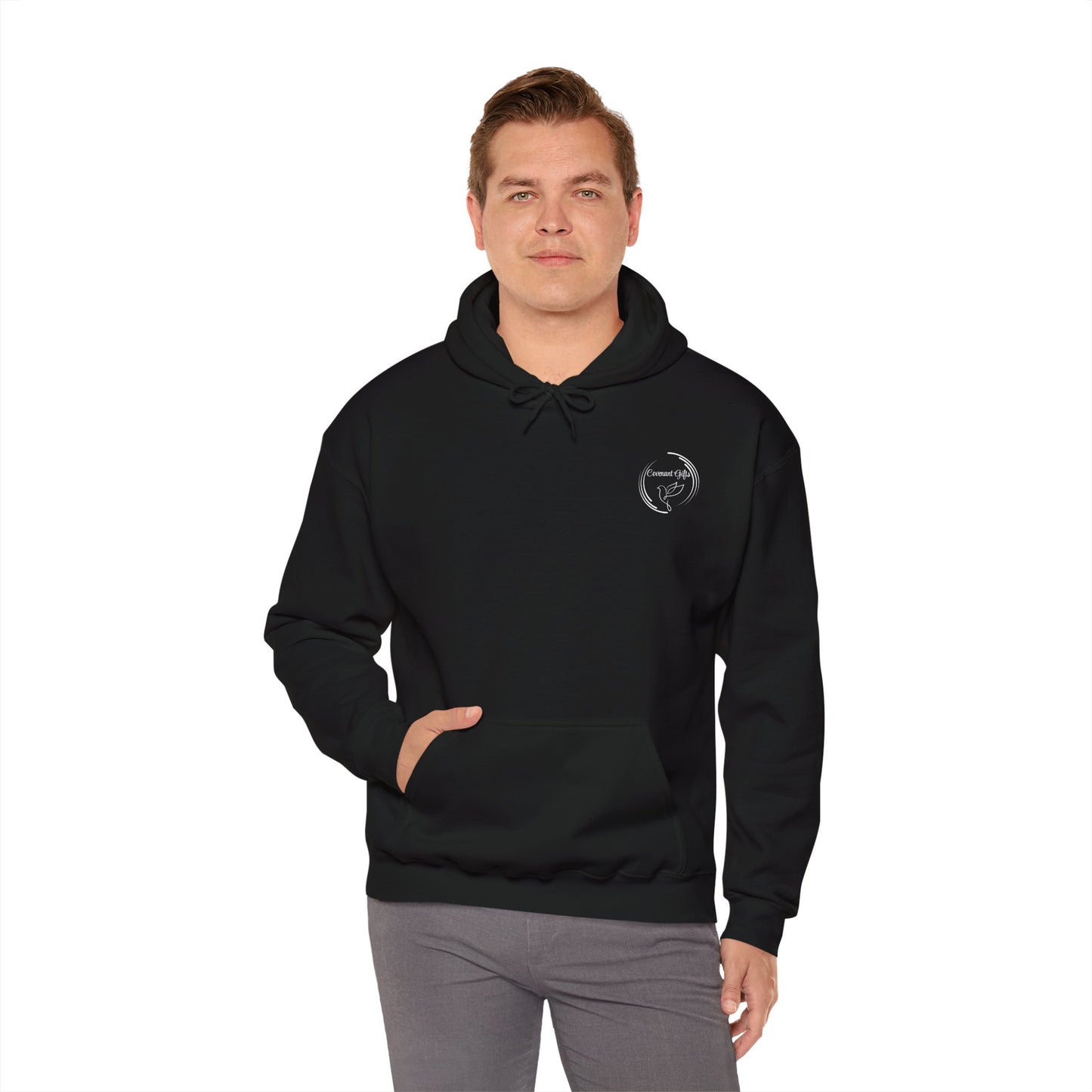 Powered By Jesus and Protein shakes Heavy Blend™ Hooded Sweatshirt