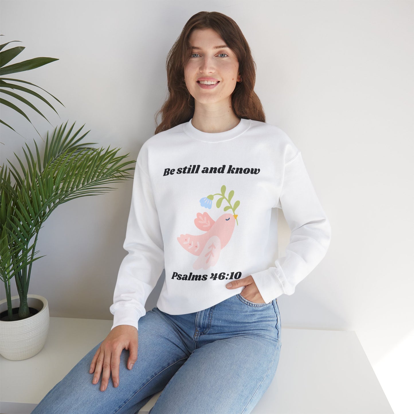 Be Still And Know Heavy Blend™ Crewneck Sweatshirt