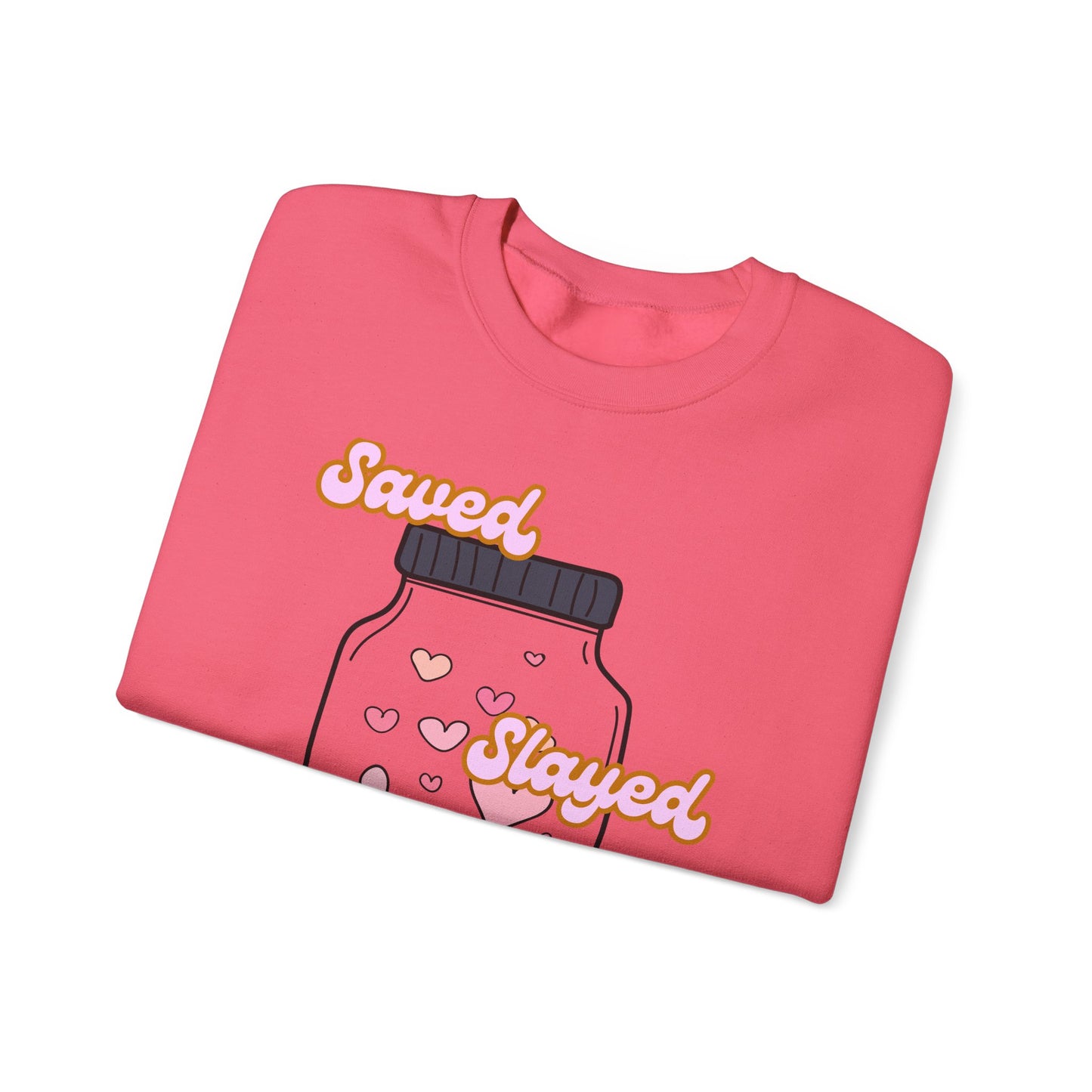 Saved Slayed Sanctified Heavy Blend™ Crewneck Sweatshirt