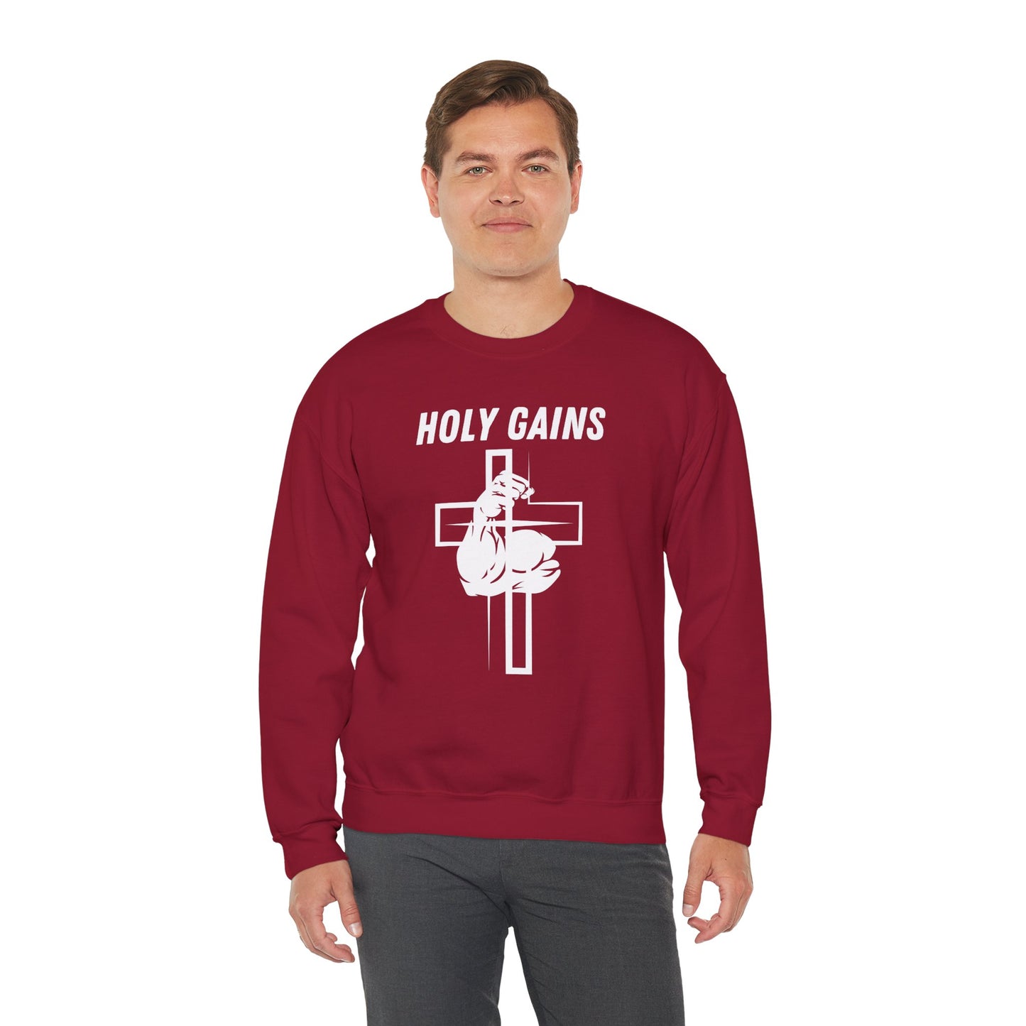 Crewneck Sweatshirt - Holy Gains Fitness Design