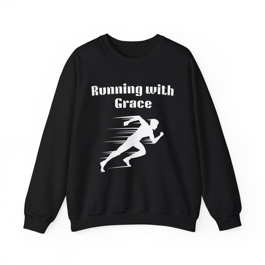 Running With Grace Heavy Blend™ Crewneck Sweatshirt