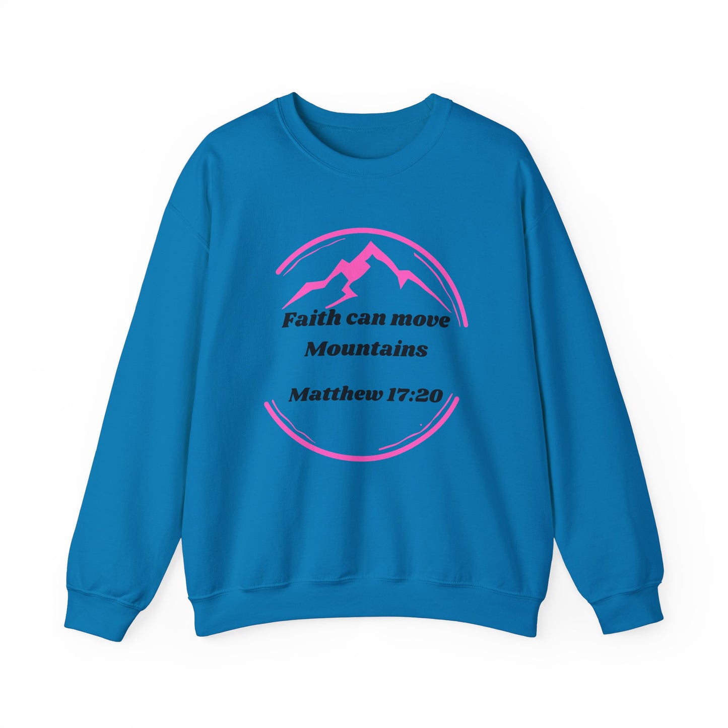 Faith Can Move Mountains Heavy Blend™ Crewneck Sweatshirt