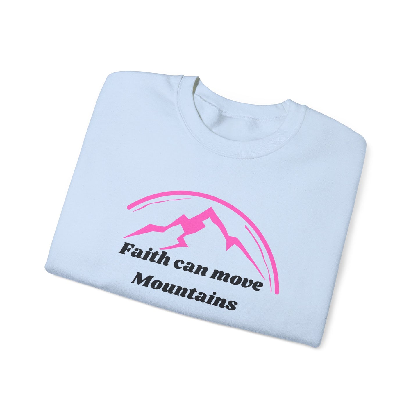 Faith Can Move Mountains Heavy Blend™ Crewneck Sweatshirt