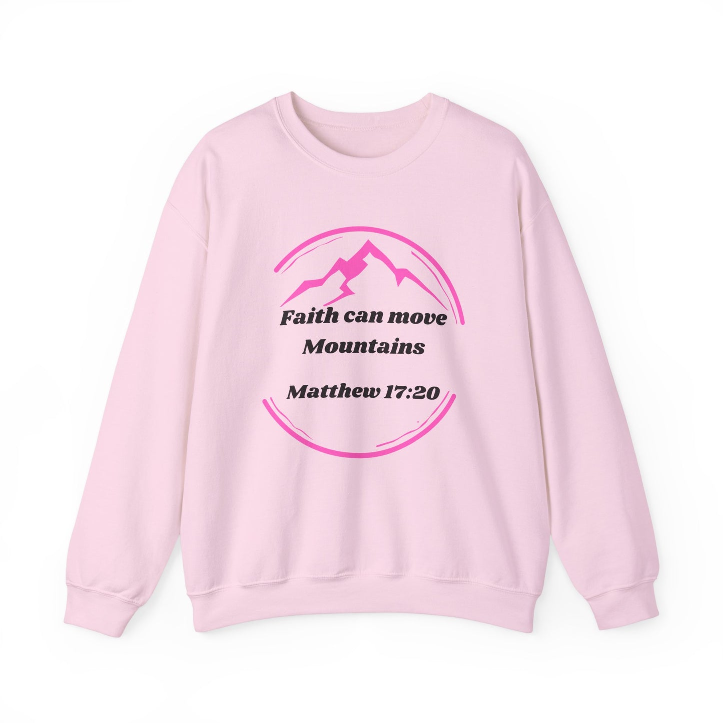 Faith Can Move Mountains Heavy Blend™ Crewneck Sweatshirt