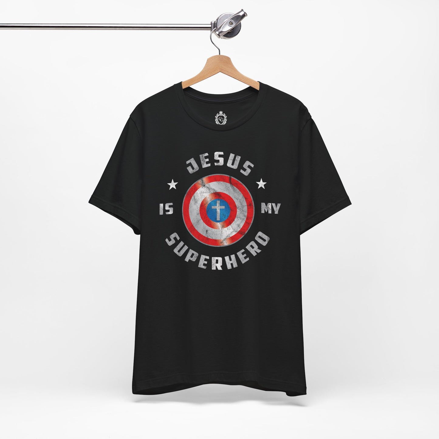 Jesus Is My Super Hero Jersey Short Sleeve Tee