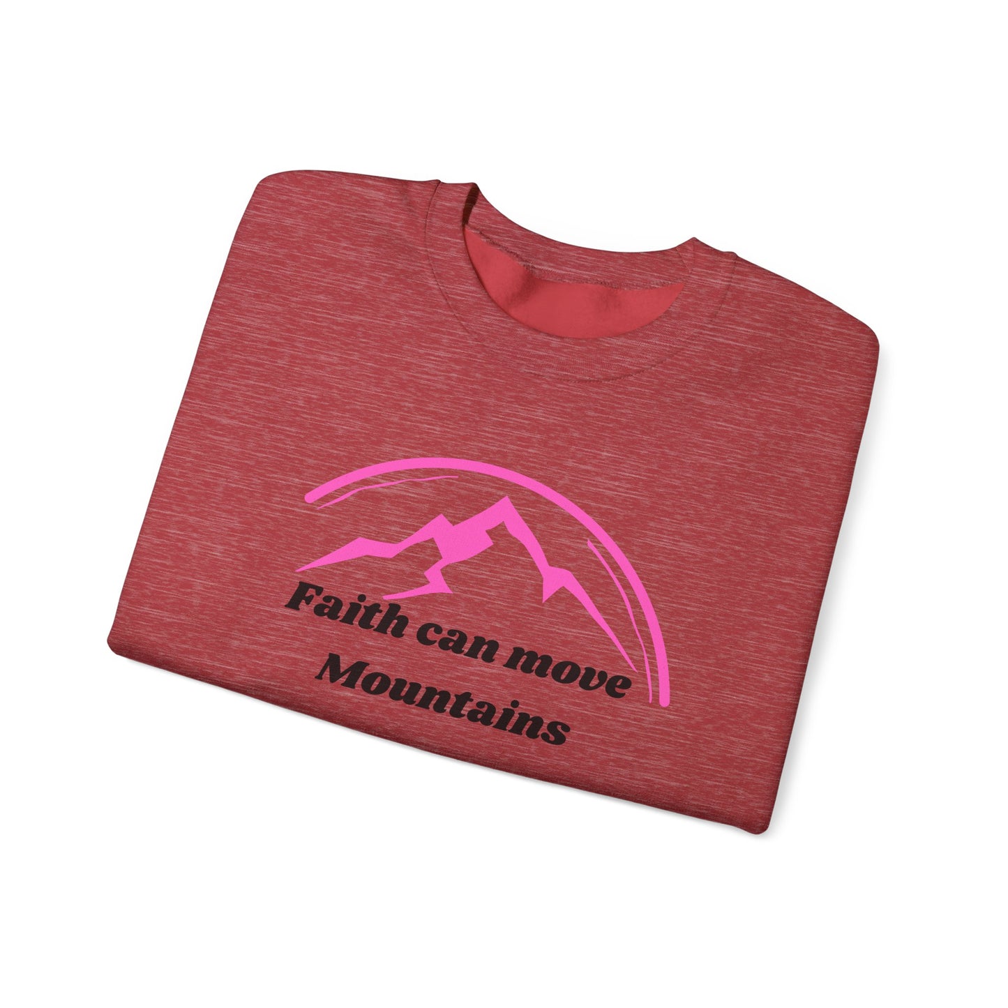 Faith Can Move Mountains Heavy Blend™ Crewneck Sweatshirt